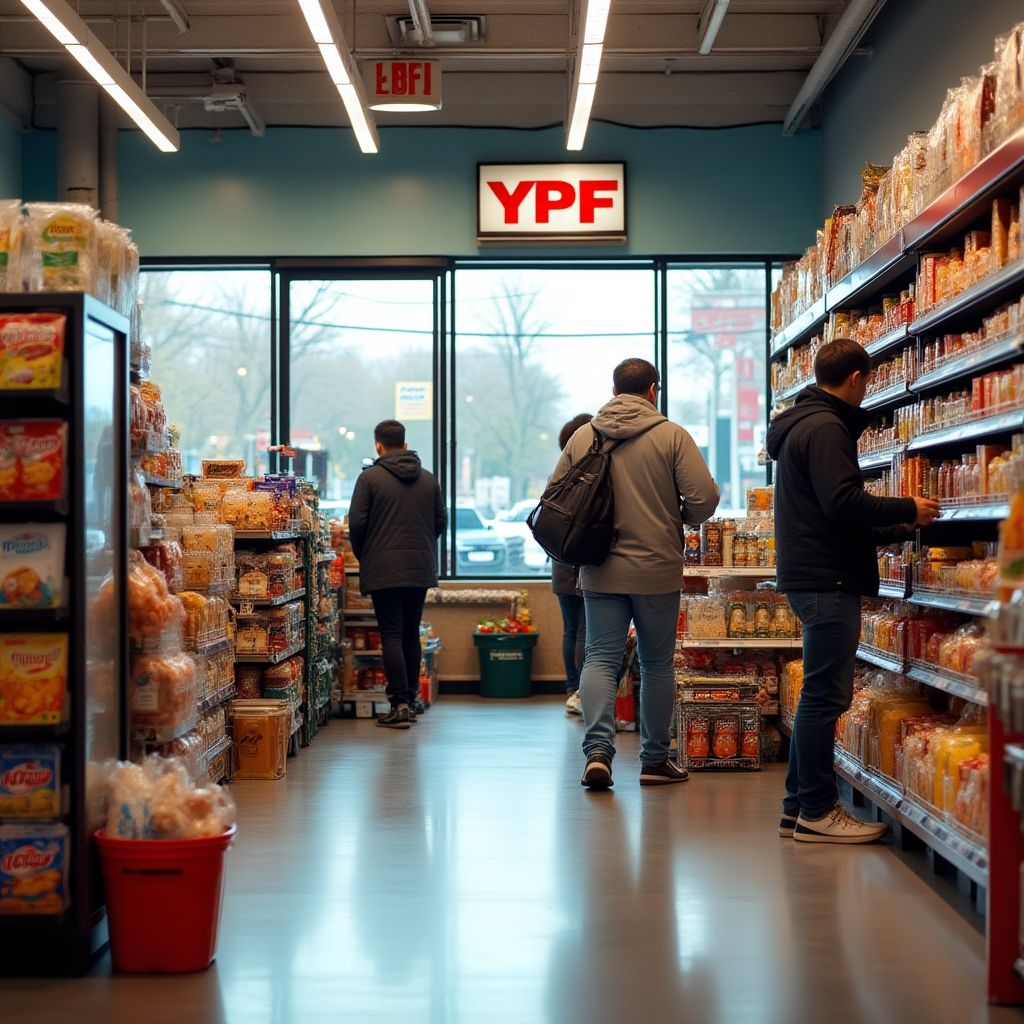 Tienda YPF Full con clientes