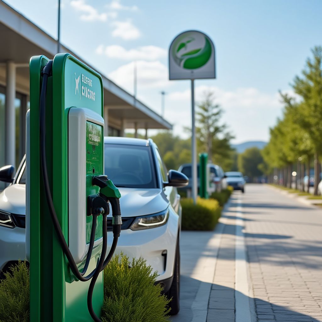 Cargador eléctrico en estación YPF