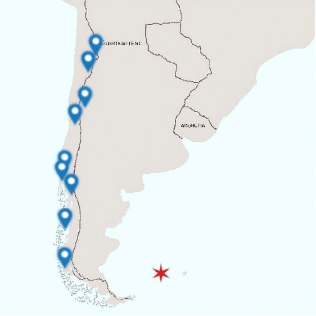 Mapa de Estaciones YPF en Argentina
